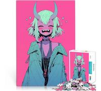 Puzzles pour Adultes 1000 pièces Fille Monstre d'Anime Séjour Anti-Stress pour Tuer Le Temps décoration Murale 75x50cm