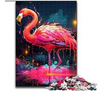 Puzzles pour Adultes 1000 pièces Flamingo Art coloré Puzzles de 1000 pièces pour Adultes Défi et Divertissement, Activité familiale Taille : 38x26cm