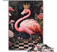 Puzzles pour Adultes 1000 pièces Flamingo Queen, à partir de 14 Ans, adaptés aux Couples, activités Amusantes à la Maison, Cadeaux d'anniversaire, Cadeaux de Voyage (Taille 26x38cm)