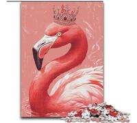 Puzzles pour Adultes 1000 pièces Flamingo Queen, Jeu Stimulant et Familial avec des pièces entièrement emboîtables de Formes aléatoires 50x75cm