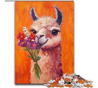 Puzzles pour Adultes 1000 pièces Fleur Alpaga, à partir de 14 Ans, Jeux éducatifs, Jouets à Faire soi-même, œuvres d'art, Cadeau (Taille 26x38cm)