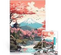 Puzzles pour Adultes 1000 pièces Fleur Japonaise Séjour Anti-Stress pour Tuer Le Temps Car C'est Un pour Toute la Famille 38x26cm