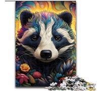 Puzzles pour Adultes 1000 pièces Fleurs de Blaireau à Miel Puzzles 1000 pièces pour Adultes Cadeau Parfait pour Les Anniversaires, Les Vacances et la décoration intérieure (Taille 26x38cm)