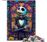 Puzzles pour Adultes 1000 pièces Fleurs et crânes, à partir de 14 Ans Décoration d'intérieur À Offrir en Cadeau pour Toute la Famille (Taille 26x38cm)