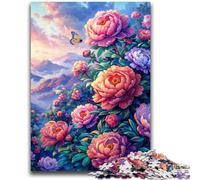 Puzzles pour Adultes 1000 pièces Fleurs et Papillons Difficile à compléter mais Amusant et Humoristique avec Affiche et fiche de Questions-réponses Assorties 50x75cm