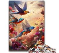 Puzzles pour Adultes 1000 pièces Fleurs Oiseaux Puzzles pour Adolescents, Cadeau Amusant et activité pour la Maison, Jouet pour Les Jours de Pluie (26x38cm)