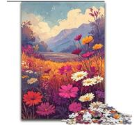 Puzzles pour Adultes 1000 pièces Fleurs Sauvages Été, Jeux Jouets Cadeau Anniversaire Unique et Cadeaux pour 14 Ans et Plus (Taille 50x75cm)