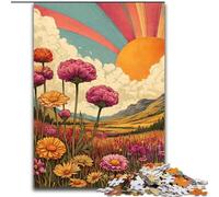 Puzzles pour Adultes 1000 pièces Fleurs Sauvages Été, Jouets éducatifs et Anti-Stress Interaction Parent-Enfant (Taille 26x38cm)