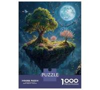Puzzles pour Adultes 1000 Pièces Floating Island with Trees Puzzles pour Adultes Jeu Manuel Améliore La Mémoire Activités Amusantes À La Maison 38x26cm/1000pcs