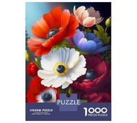 Puzzles pour Adultes, 1000 Pièces, Flowers Mom Mother Anemone Teen Puzzles, Jeu de Main, Défi Difficile, Jeu sophistiqué, Cadeaux 52x38cm/1000pcs
