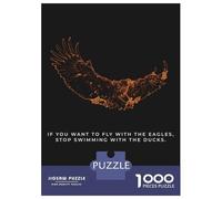 Puzzles pour Adultes 1000 Pièces Fly with The Eagles Puzzle Adulte - Jouet Anti-Stress - Décoration Parfaite - Activités Ludiques À La Maison 52x38cm/1000pcs