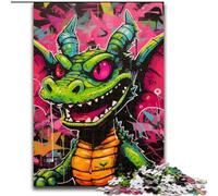 Puzzles pour Adultes 1000 pièces Flying Dragon Art Graffiti Puzzles Carton pour Adultes Parfait pour Les Adolescents et Les familles, Cadeau de Vacances idéal Taille : 38x26cm