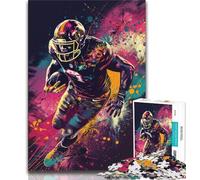 Puzzles pour Adultes 1000 pièces : Football américain Difficile, Jeu Stimulant et Jeu Familial avec Affiche et fiche de Questions-réponses Assorties 75x50cm
