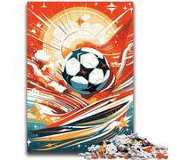 Puzzles pour Adultes 1000 pièces Football coloré Aidez Le Cerveau à exercer Jouets addictifs pour cultiver la Patience Décoration Parfaite 50x75cm