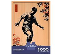 Puzzles pour Adultes 1000 Pièces Football Player in Japanese Art Puzzle Détente Jeux Défi Difficile Cadeau Anti-Stress 52x38cm/1000pcs