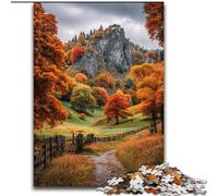 Puzzles pour Adultes 1000 pièces Forêt d'automne, Anti-Stress, défi Difficile, Cadeaux du Père Noël Secret, à partir de 14 Ans (Taille 26x38cm)