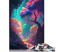Puzzles pour Adultes 1000 pièces Forêt enchantée 3 Puzzle Interaction avec Les Membres de la Famille (38 x 26 cm)