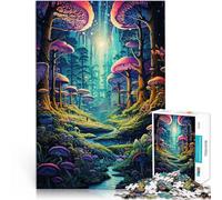 Puzzles pour Adultes 1000 pièces Forêt Magique Fait de Bois pour Les 14 Ans et Plus Œuvre d'art Cadeaux Difficiles et durs pour Femmes et Hommes。Taille：50x75cm/19.68x29.52pouce