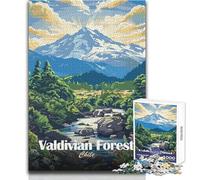Puzzles pour Adultes 1000 pièces Forêt valdivienne, Chili Jeu d'analyse et de logique à Faire soi-même pour Les 14 Ans et Plus (Taille 38x26cm)