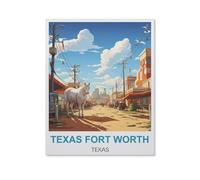 Puzzles pour Adultes 1000 Pièces，Fort Worth, Texas，Puzzles en Papier pour Adultes Décompression Jouets Puzzle,Puzzles Classiques（38x26cm）-HS95
