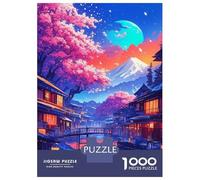 Puzzles pour Adultes 1000 Pièces Fuji Mount Japan Puzzle Adulte Jeu Manuel Assemblage De Motifs Difficile À Compléter 38x26cm/1000pcs