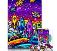 Puzzles pour Adultes 1000 pièces Fusée, Jeux éducatifs, décoration d'intérieur, idéal comme Cadeau pour Toute la Famille 50x75cm