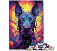 Puzzles pour Adultes 1000 pièces Future Doberman Jeu éducatif Défi Jouet Cadeaux d'anniversaire et de Noël Uniques 10,27 po x 14,96 po pour Adolescents 14+