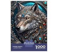 Puzzles pour Adultes 1000 Pièces Galactic Overlord Wolf Puzzle pour Adultes - Décoration Murale - Améliore La Mémoire - Cadeaux De Noël Et d'anniversaire 38x26cm/1000pcs