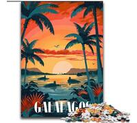 Puzzles pour Adultes 1000 pièces Galapagos Sunset Bliss, Jouets éducatifs, Jeux Anti-Stress, renforce l'amour Entre Couples 50x75cm