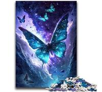 Puzzles pour Adultes 1000 pièces Galaxie Cosmique Papillons Défi d'intelligence cérébrale Jouets addictifs Cadeau Amusant pour Les 14 Ans et Plus 50x75cm