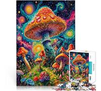 Puzzles pour Adultes 1000 pièces Galaxie de Champignons psychédéliques Casse-tête pour Car C'est Un pour Toute la Famille 50x70cm