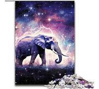 Puzzles pour Adultes 1000 pièces Galaxies Éléphants Puzzle en Bois, Jeu Familial interactif, décoration d'intérieur DIY, Cadeau Stimulant 1000 pièces(50x75cm)