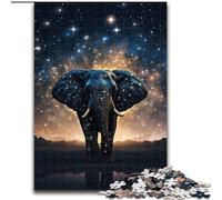 Puzzles pour Adultes 1000 pièces Galaxies Éléphants Puzzle en Carton, Casse-tête Stimulant pour Adolescents, soirée de Jeux en Famille Amusante 1000 pièces(26x38cm)