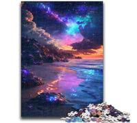 Puzzles pour Adultes 1000 pièces Galaxy Beach Night View pour Les 14 Ans et Plus Jeux Amusants Activités Amusantes à la Maison, Cadeaux d'anniversaire, Cadeaux de Voyage 50x75cm