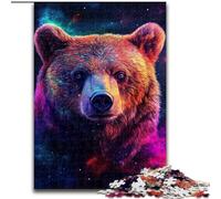 Puzzles pour Adultes 1000 pièces Galaxy Brown Bear Puzzle en Bois, Cadeau de Noël, idéal pour Bureau, Chambre, Salon, décoration 1000 pièces(50x75cm)