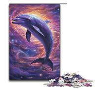 Puzzles pour Adultes 1000 pièces Galaxy Dolphin Jigsaw Puzzles Jeu Jouets Drôles 1000 PCS (38x26cm)