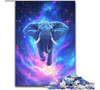 Puzzles pour Adultes 1000 pièces Galaxy Elephant Puzzle Jeu interactif Familial, idéal pour Les Adolescents, Cadeau Casse-tête (Taille : 50x75cm)