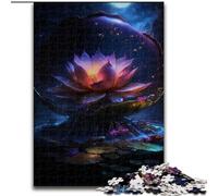 Puzzles pour Adultes 1000 pièces Galaxy Fantasy Lotus Jigsaw Home Decor Brain Teaser Game pour Adolescents et Interaction familiale (Taille : 26x38cm)