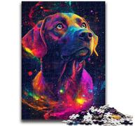 Puzzles pour Adultes 1000 pièces Galaxy Labrador Jeu Stimulant et Jeu Familial Cadeaux du Père Noël Secret 38x26cm