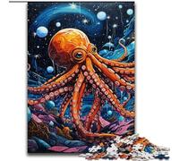 Puzzles pour Adultes 1000 pièces Galaxy Octopus Puzzle Activité de cohésion familiale, Cadeau Unique pour Les Vacances et Les Anniversaires (Taille : 50x75cm)
