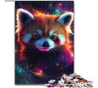 Puzzles pour Adultes 1000 pièces Galaxy Red Panda Jigsaw Puzzle en Carton, Casse-tête Stimulant pour Les Adolescents et Les familles 1000 pièces(26x38cm)