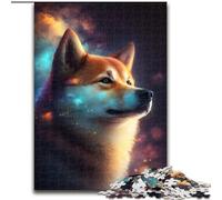 Puzzles pour Adultes, 1000 pièces Galaxy Shiba Inu Puzzles 1000 pièces pour Adultes Un défi créatif pour Les passionnés pour se détendre (Taille 50x75cm)