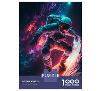 Puzzles pour Adultes 1000 Pièces Galaxy Surfing Astronaut Puzzles pour Adultes Jeu Manuel Défi Difficile Aidez Votre Cerveau À Faire Travailler 70x50cm/1000pcs