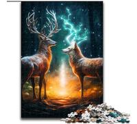 Puzzles pour Adultes 1000 pièces Galaxy Wolf Puzzle pour s'amuser en Famille Parfait pour Les Vacances, Les soirées de Jeux interactives (Taille : 50x75cm)