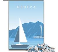 Puzzles pour Adultes 1000 pièces Genève, Jouets éducatifs, Anti-Stress, pour renforcer l'amour Entre Couples, 26x38cm