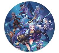 Puzzles pour Adultes 1000 pièces Genshin Impact Chongyun Puzzle Rond 1000 pièces Soirée Jeux en Famille, Décoration d'intérieur et Cadeau d'entraînement cérébral 67,5 x 67,5 cm