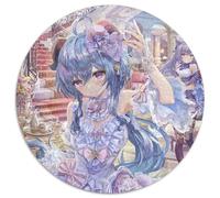 Puzzles pour Adultes 1000 pièces Genshin Impact Ganyu Puzzles Ronds 1000 pièces pour Adultes Parfait pour la décoration intérieure, Les Anniversaires, Les Vacances et Les Cadeaux 67,5 x 67,5 cm