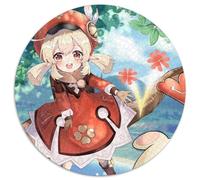 Puzzles pour Adultes 1000 pièces Genshin Impact Klee Puzzle Rond 1000 pièces Soirée Jeux en Famille, Décoration d'intérieur et Cadeau d'entraînement cérébral 67,5 x 67,5 cm