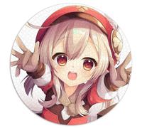 Puzzles pour Adultes 1000 pièces Genshin Impact Klee Puzzle Rond en Carton Un pour Noël ou Un Anniversaire 1000 pièces (67,5x67,5cm)