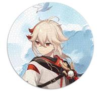 Puzzles pour Adultes 1000 pièces Genshin Impact Puzzle Rond 1000 pièces Jeu Familial interactif, Convient aux 14 Ans et Plus 67,5 x 67,5 cm